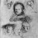 Six heads with Saskia van Uylenburgh (1612-42)
